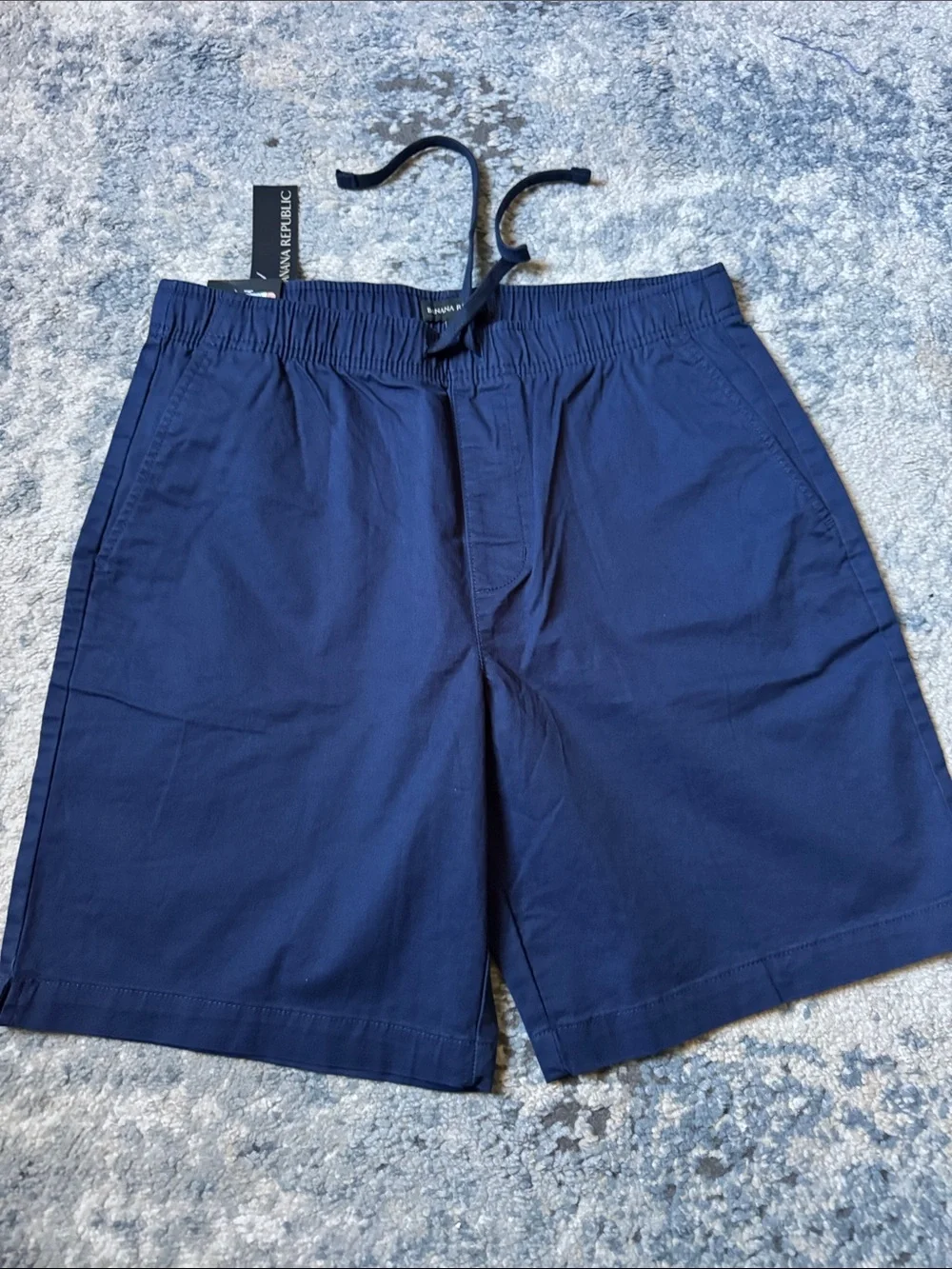 Banana Republic Navy Elastic-Waist Men's Hybrid Shorts
